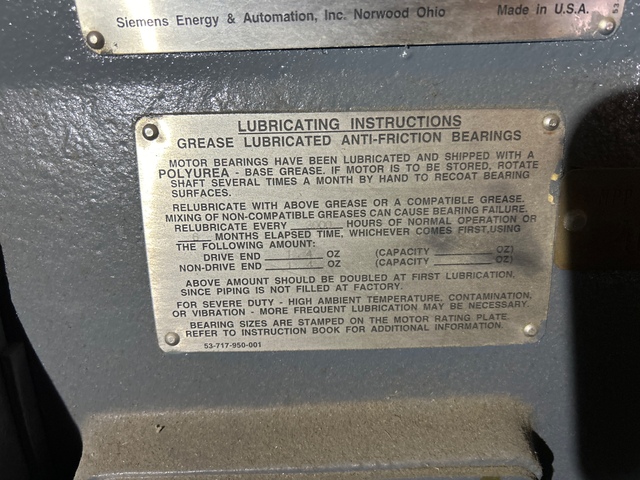 700 HP 1200 RPM Siemens, Frame 588S, weather protected enclosure type 2, 2300/4160 Volts, new - Image 3