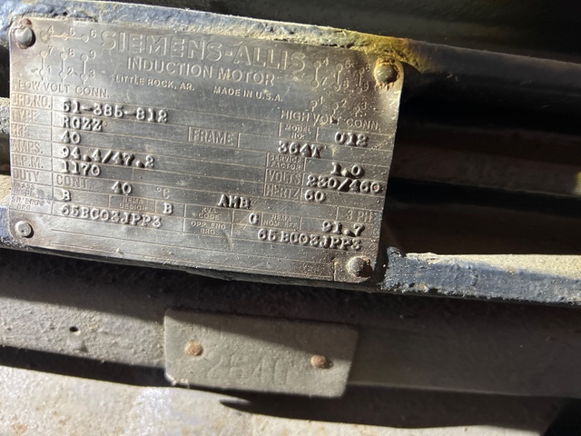40 HP 1200 RPM Siemens-Allis, Frame 365T, TEFC, 230/460 Volts - Image 1
