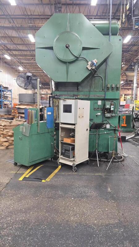 150 Ton, Federal #G2-150-72-30, gap frame double crank press, 8" stroke, 22" die space, 50 SPM, 72" x 30" - Image 7