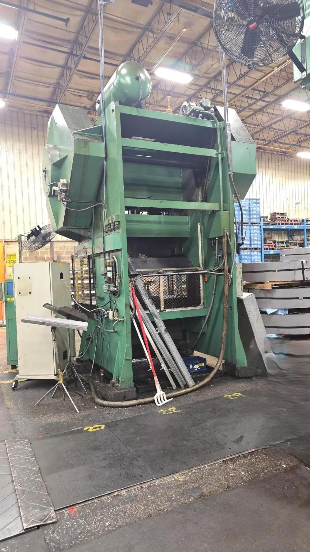 150 Ton, Federal #G2-150-72-30, gap frame double crank press, 8" stroke, 22" die space, 50 SPM, 72" x 30" - Image 8