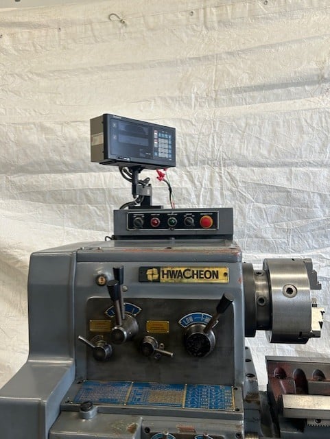 18" X 59" Hwacheon Engine lathe, (Completely Rebuilt), 3 Jaw 10" Chuck, KDK Tool Holder, digital read out - Image 2
