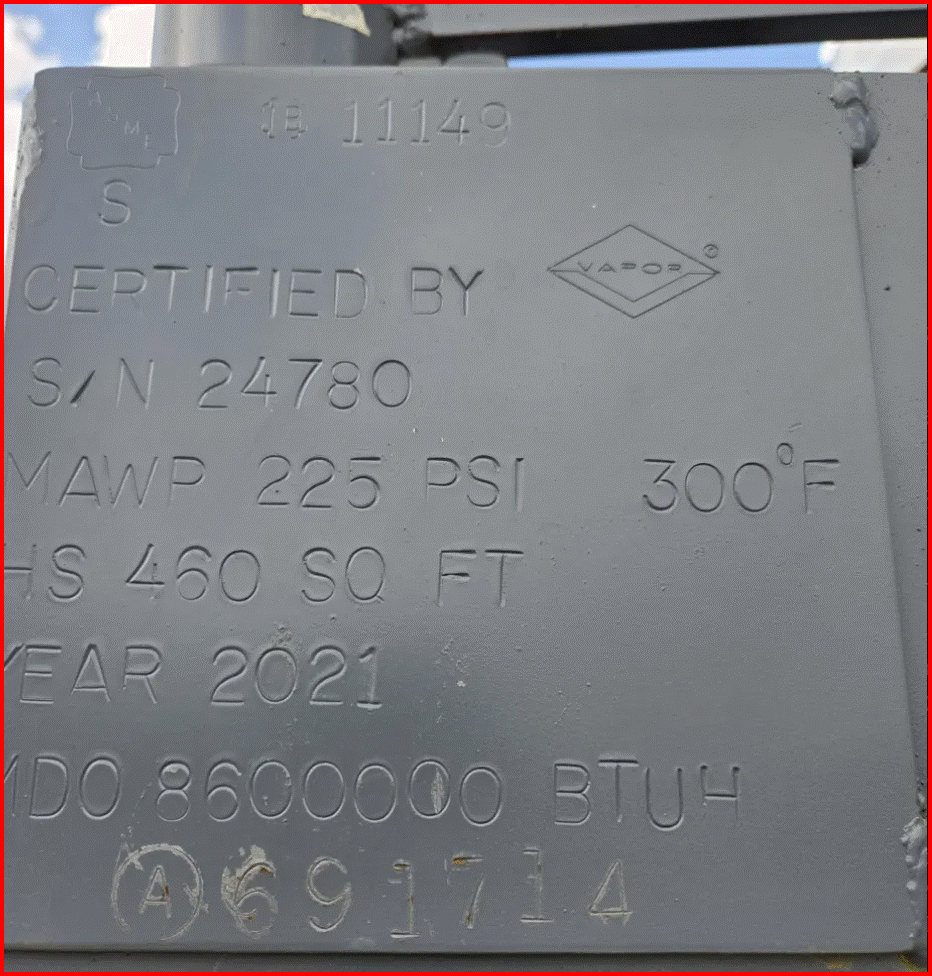 Vapor Power #Hi-R-Temp, 8.6 MMBTU Gas-Fired Hot Water Heater ASME/CRN, Siemens LMV5x Controls, Stainless - Image 8