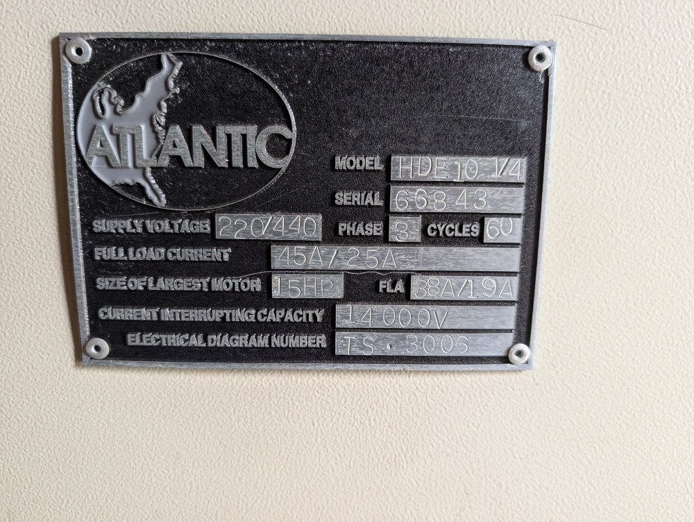 1/4" x 10' Atlantic #HDS, Power Squaring Shear, 2002 - Image 2