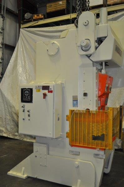 75 Ton, Bliss #C-75, OBI flywheel press, 4" stroke, 15" Shut Height, 3.5" ram adj., 36" x24" bed, 100 SPM - Image 2