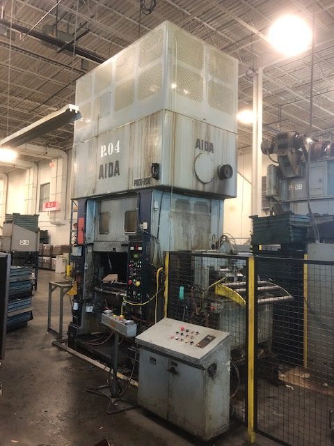 220 Ton, Aida #PMX-L2-200(1), two-point straight side link motion press, 7.8" stroke, 18.7" Shut Height - Image 6