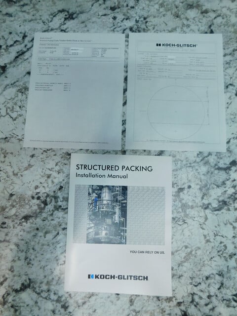 Koch Glitsch, Structured Packing, 27" x 6.75", BX Crimp Type, 316 Stainless Steel, 2020 (4 available) - Image 3