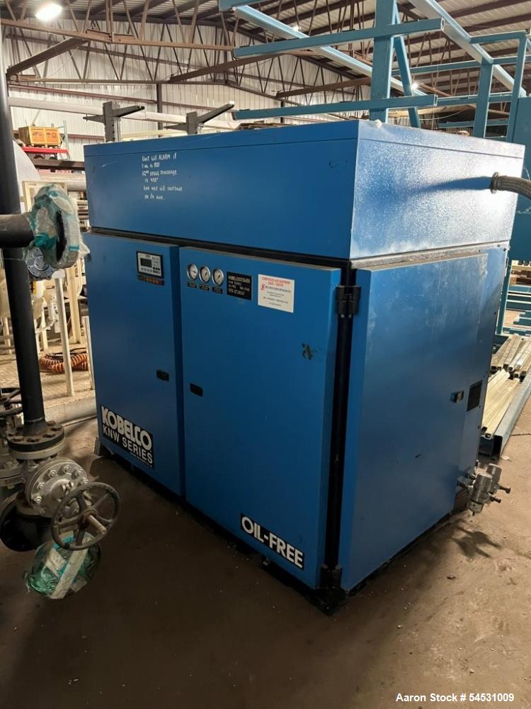 292 CFM, 150 PSIG, Kobelco #KNW, Rotary Screw Air Compressor, 75 HP, 460 V. - Image 1