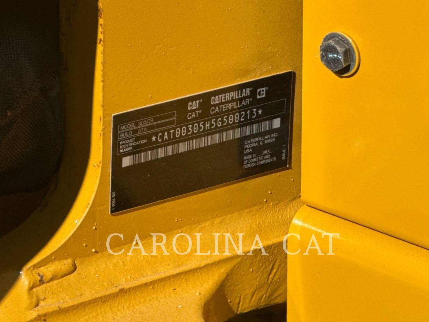 Cat 305 CR AB, Mini Excavator, 2281 hours, S/N: 5G500213, 2022 - Image 6