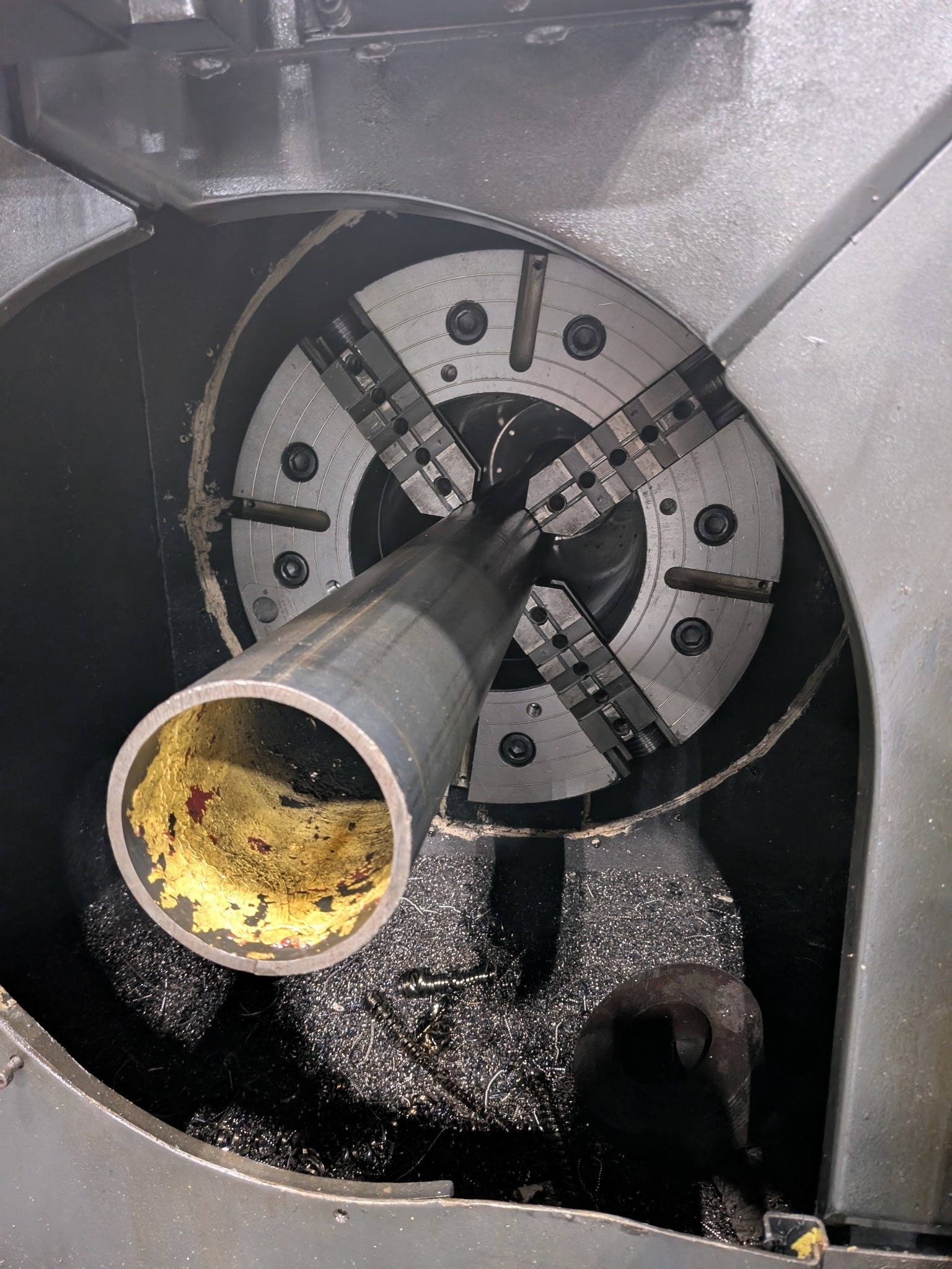 Mazak #PowerMaster-Universal-3000, CNC lathe, 34" swing, 25" chuck, 12.5" bore, 122.5" centers, 21.65" dia. - Image 1