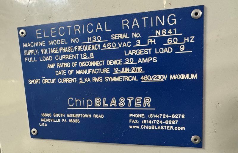 ChipBlaster #H30, high pressure coolant filtration system, 1000 psi, MistBlaster, ChipChiller, 8 gpm, dual - Image 8
