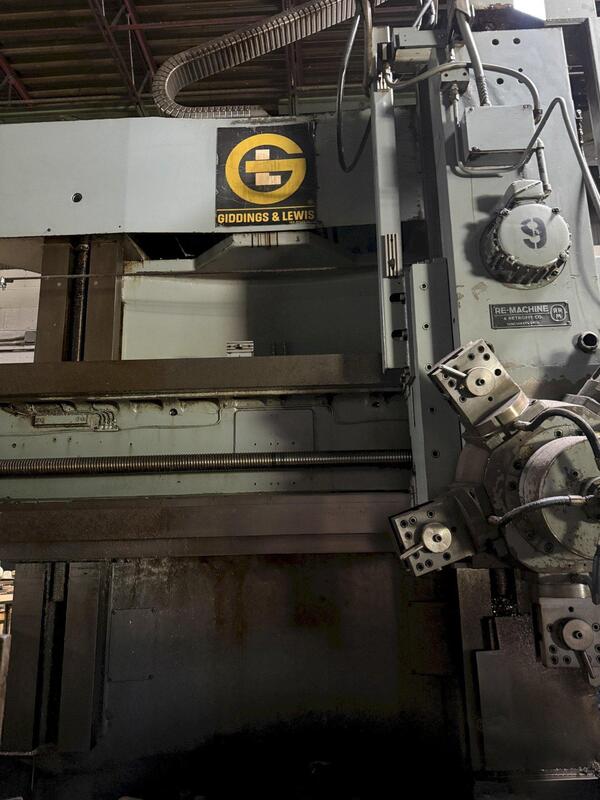 48" Giddings & Lewis, CNC vertical turret lathe, 64" sw, 48" height under rail, Fanuc O-T - Image 10