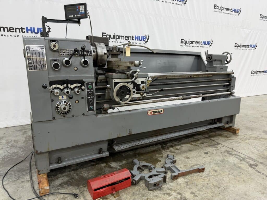 17" x 60" Atrump #1760, gap bed engine lathe with Newall Topax digital read out, 3-jaw chuck, 4-way tool post - Image 3