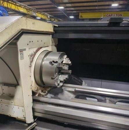 Mazak #Powermaster, CNC Lathe, 22.5" X, 118" Z, 34.2" max. swing, 33" max. turning diameter, 80" max. turning - Image 5