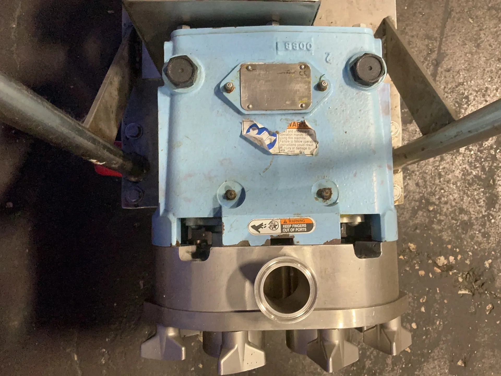 3 HP Waukesha, Positive Displacement Pump, 4 Wheel Stainless Steel Push Cart, 1762/315 RPM, 230/460 V. - Image 2