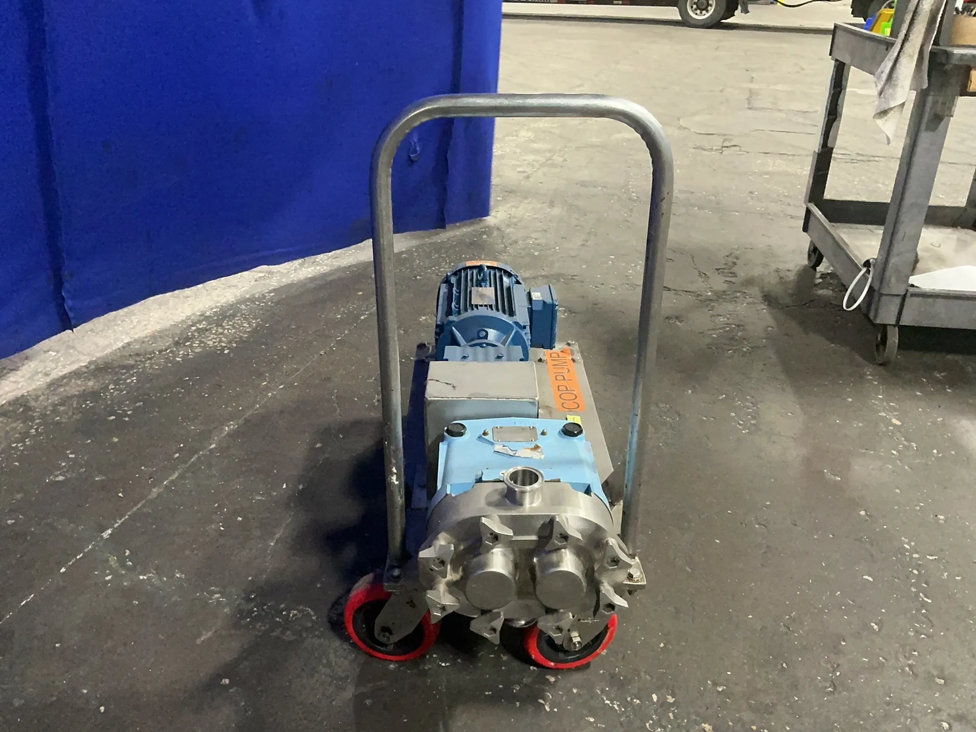 3 HP Waukesha, Positive Displacement Pump, 4 Wheel Stainless Steel Push Cart, 1762/315 RPM, 230/460 V. - Image 3