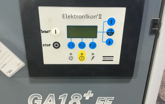 105 cfm, 129 psi, Atlas Copco #GA18Plus, Rotary Screw Air Compressor, 25 HP, 3550 RPM, 2006 - Image 5
