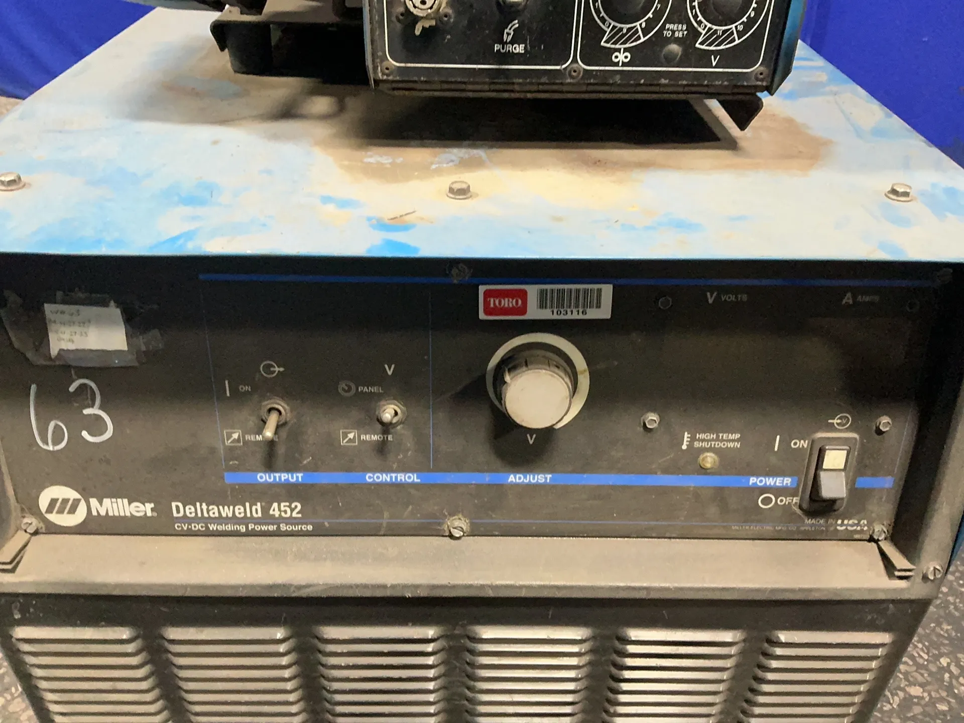450 Amps, Miller #Deltaweld-452, Arc Welder, w/Miller S-62 24V Constant Speed Wire Feeder, 21.1 KW - Image 3