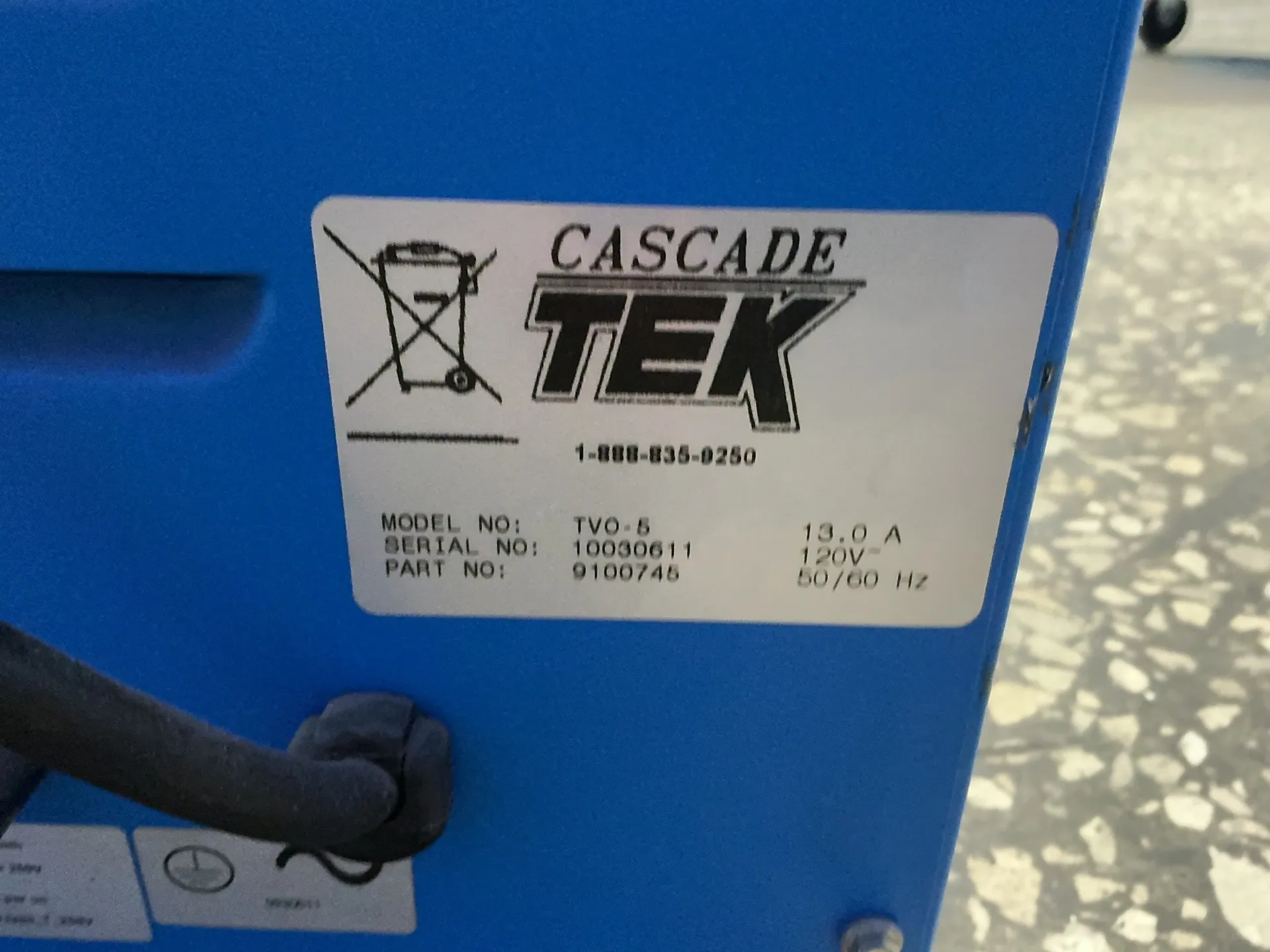 18" width x 24" D x 18" H Cascade Tek #TVO-5, Vacuum Oven, 13.0 A - Image 3