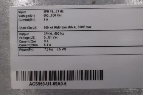 Abb brown boveri acs550-u1-09a0-6 / acs550u109a06 - stock gf361 - Image 2