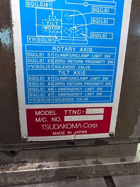 5.12" x 9.06" Tsudakoma #TTNC-102-2, dual-axis trunnion CNC rotary table, pneumatic brake, 2016 - Image 7