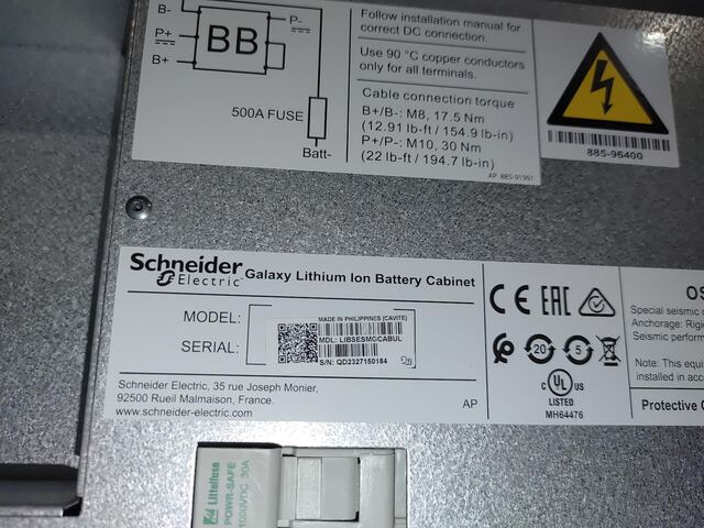 Schneider Electric #Galaxy, Lithium-ion Battery Cabinet, New (2 available) - Image 4
