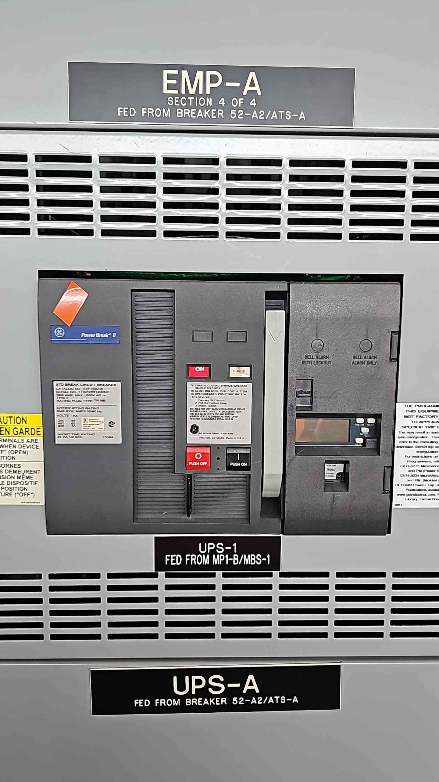 2000 Amp, GE #Power-Break-II, Switchboard Panelboard, 480 Volts, 3PH, 100kA, SSF16G216 - Image 5