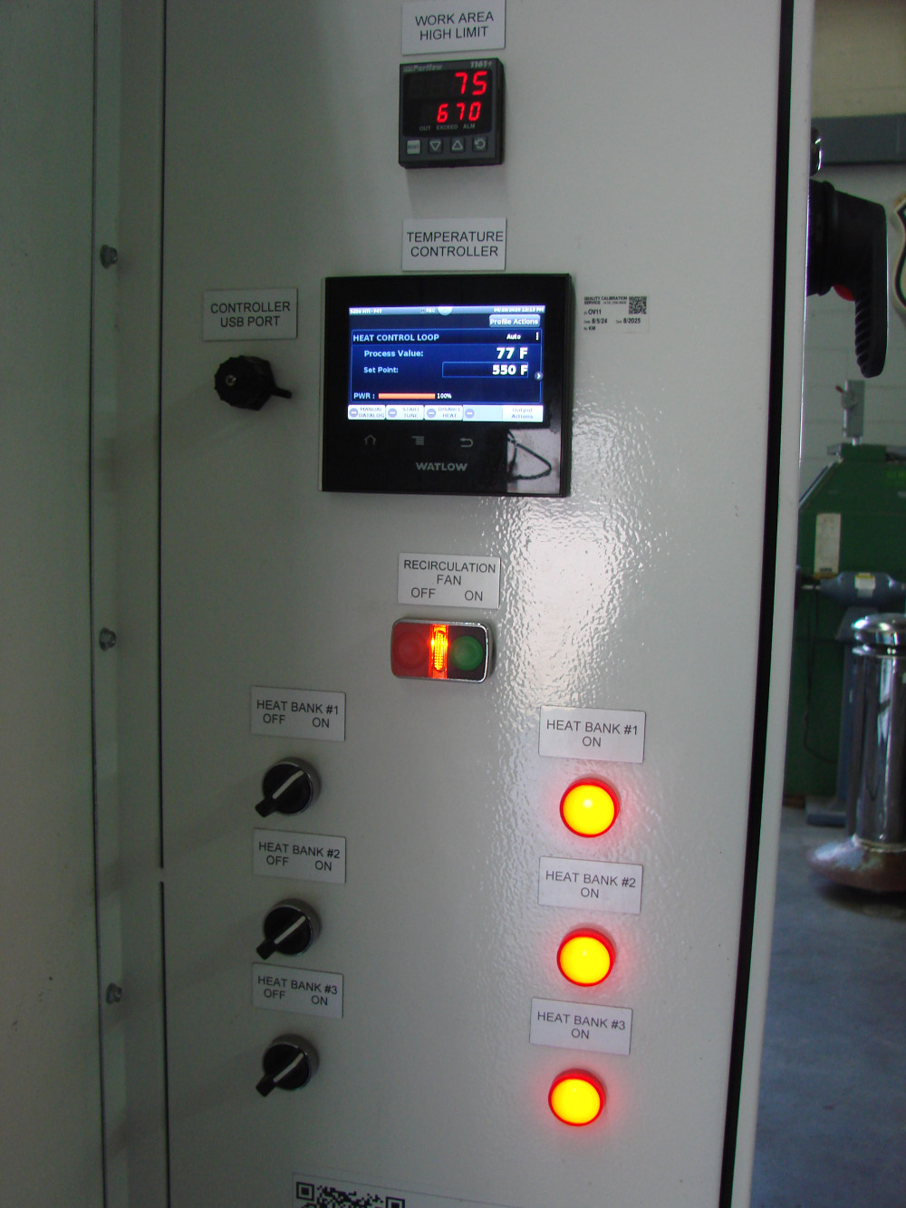 73" width x 72" H x 72" L Precision Quincy, Program Control, roll-in cart, like new, 650°F - Image 7