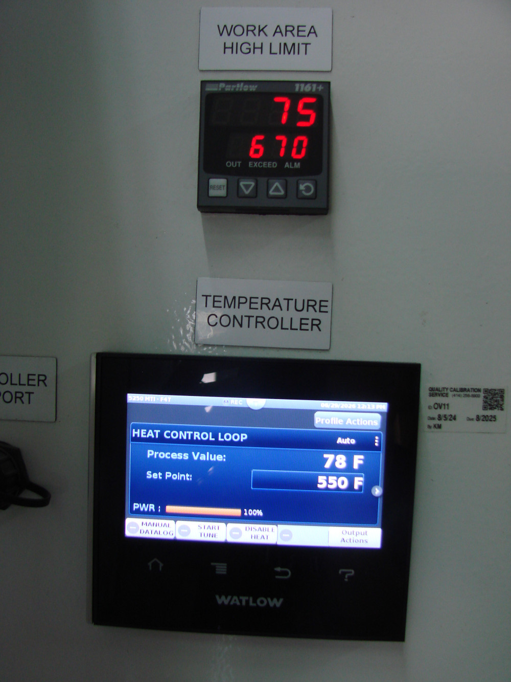 73" width x 72" H x 72" L Precision Quincy, Program Control, roll-in cart, like new, 650°F - Image 9