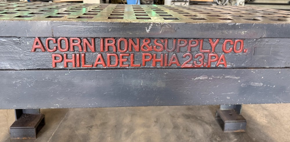 2' x 5' Acorn Welding Table, 1-3/4" Square Holes, Stand - Image 9