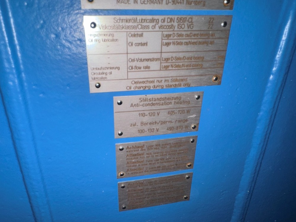 3000 HP 3583 RPM Siemens, 450mm frame, TEWAC, New surplus, 2300/4160 Volts (3 available) - Image 5