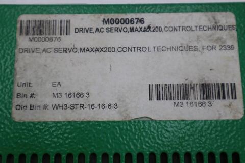 Control techniques maxax 200 brushless Allis-Chalmers servo drive stock 4030-a - Image 4