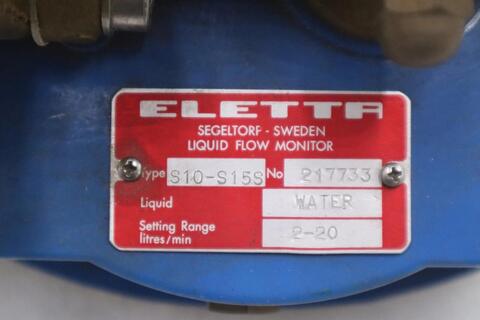 Eletta s10-s15s liquid water flow monitor 217733 range 2-20 l/min new #5620a - Image 2