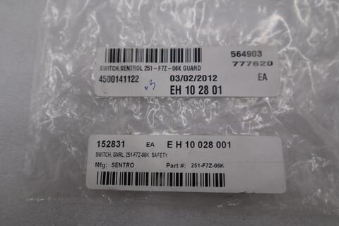 Sentrol 251-f7z-06k fail safe guard switch 12w 24v stk g899a - Image 3