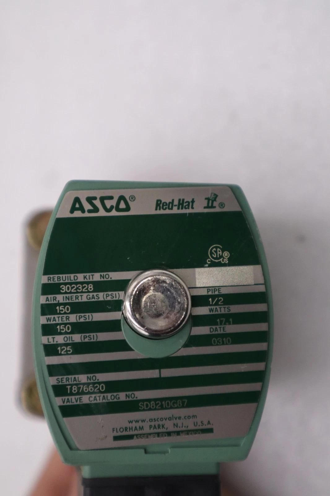 New open box asco red hat solenoid valve sd8210g87 stk l88c - Image 2