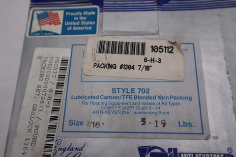 Anti-keystone style 702 lubricated carbon/tfe blended yarn packing - stk gf501 - Image 2