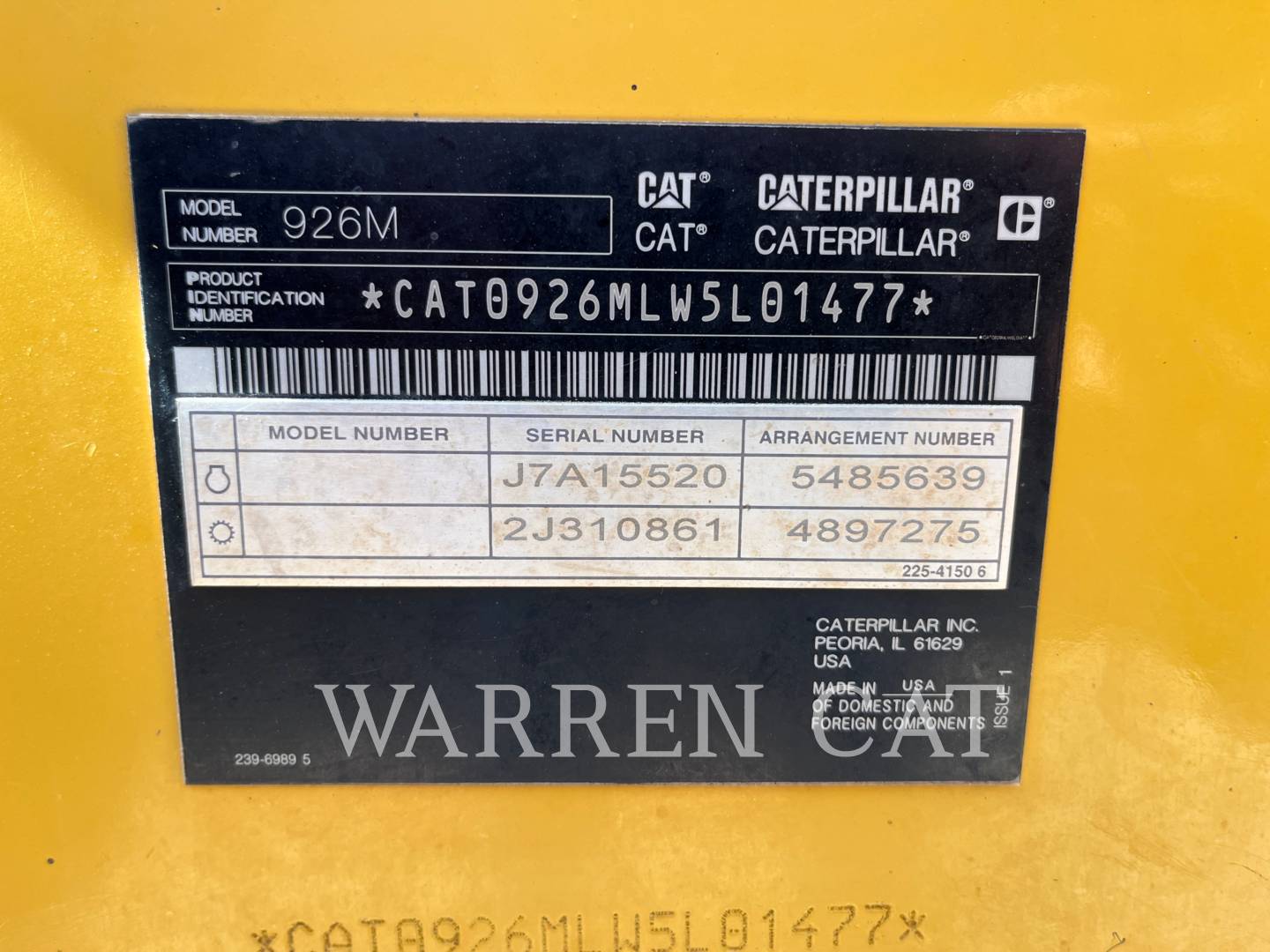 Cat 926M HL, Wheel Loader, 3691 hours, S/N: W5L01477, 2021 - Image 6