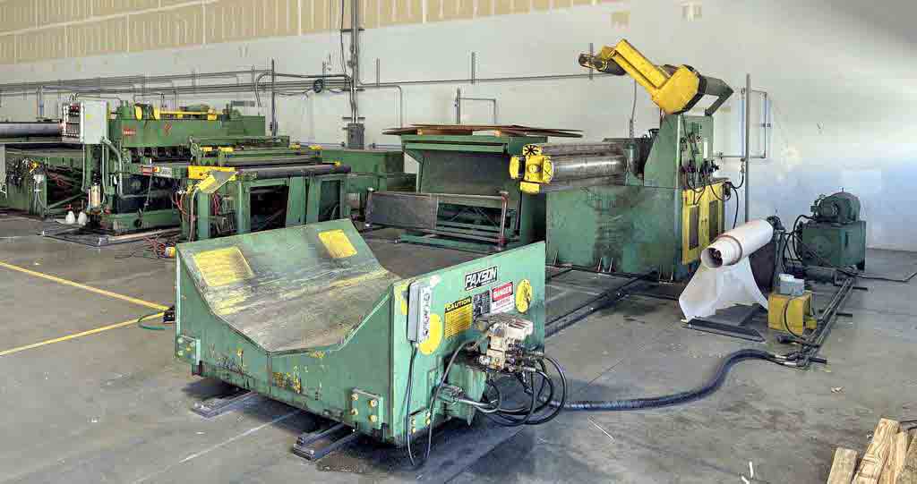 60" x .139" Rowe / Voss, Cut-To-Length line, 20000 lb., 160 FPM, hand pendant Control, powered expansion - Image 1