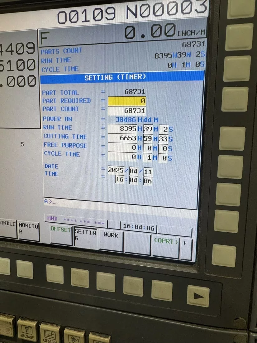 Daewoo Doosan #Puma-5100C, 35.4" swing, 28" chuck, 10" bar, 40" centers, 26.5" diameter, Fanuc CNC, 12 - Image 8
