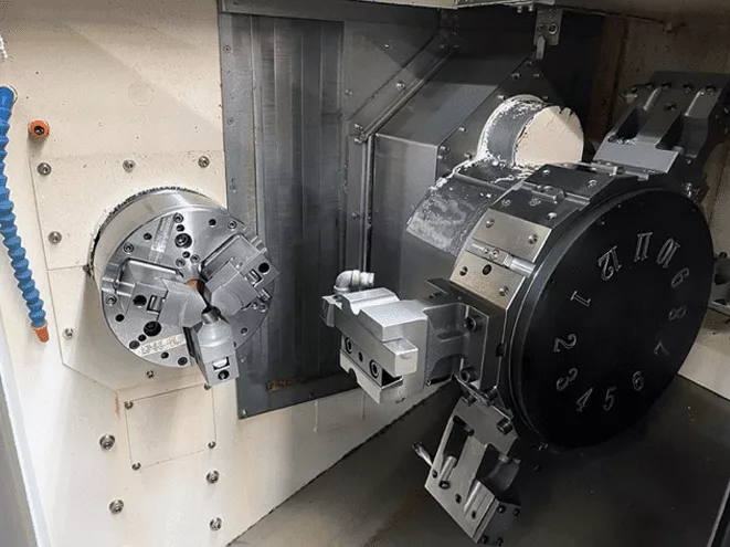 Tong-Tai #MT-2000, 8.2" swing, 8" chuck, 2.5" bar, 8.26" diameter, Fanuc Oi-TD, 12 station turret, 2017 - Image 2