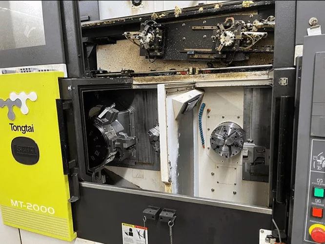 Tong-Tai #MT-2000, 8.2" swing, 8" chuck, 2.5" bar, 8.26" diameter, Fanuc Oi-TD, 12 station turret, 2017 - Image 4