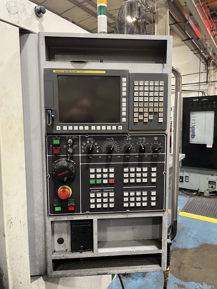Quick-Tech #T8-Mill, 19.7" swing, 8" chuck, 2.5" bar, 13.8" centers, 11.81" diameter, Fanuc, 12 station - Image 3