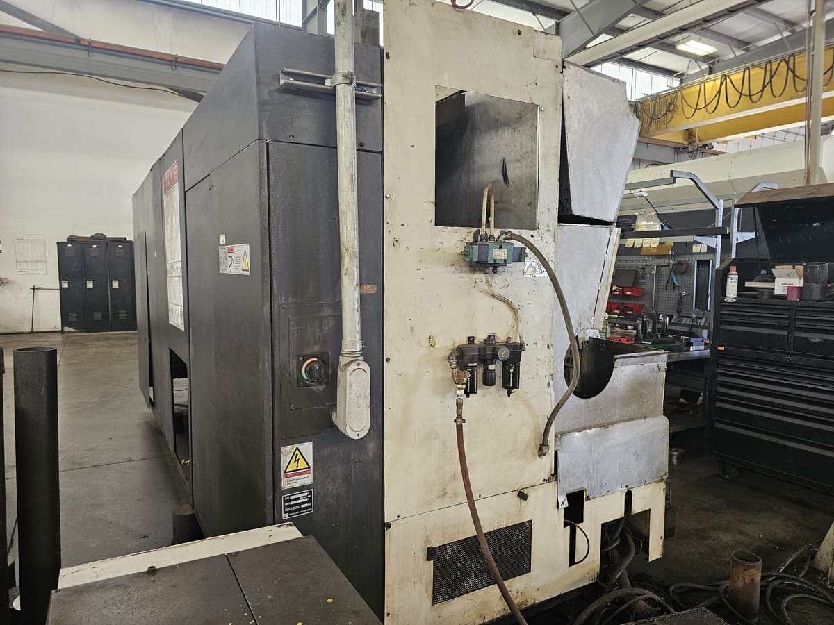 Mazak #Slant-Turn-450, 28" swing, 20" chuck, 6.5" bar, 80" centers, 24.4" diameter, Mazatrol 640, 12 station - Image 6