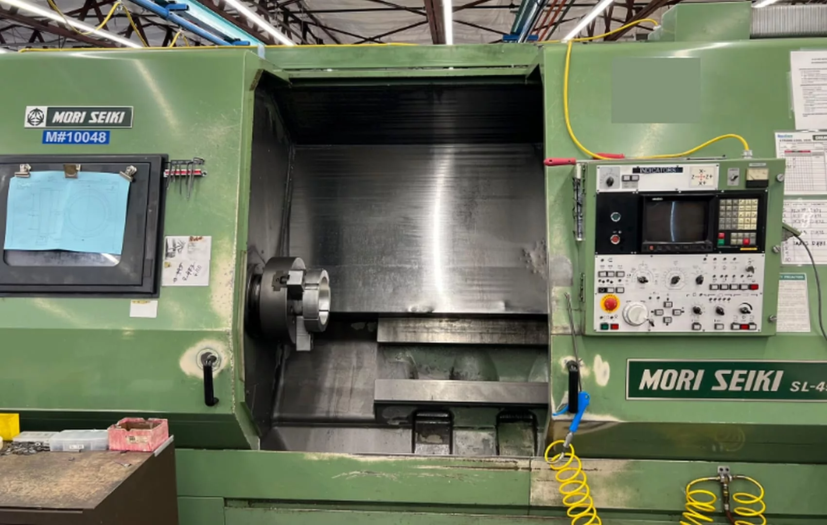 Mori Seiki #SL-45A/1500, 26.3" swing, 15" chuck, 4" bar, 60.2" centers, 19.3" diameter, Fanuc CNC, 1989 - Image 2