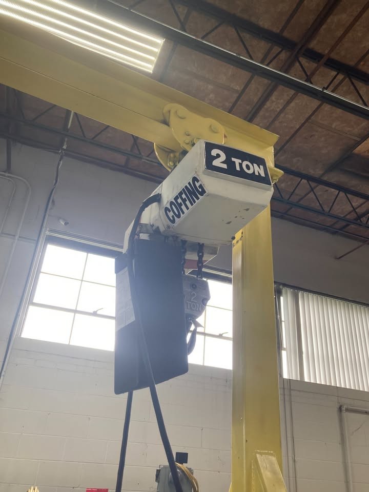 2 Ton, Spanco, A-Frame Gantry Crane w/ Electric 2-Ton Coffing Hoist - Image 3
