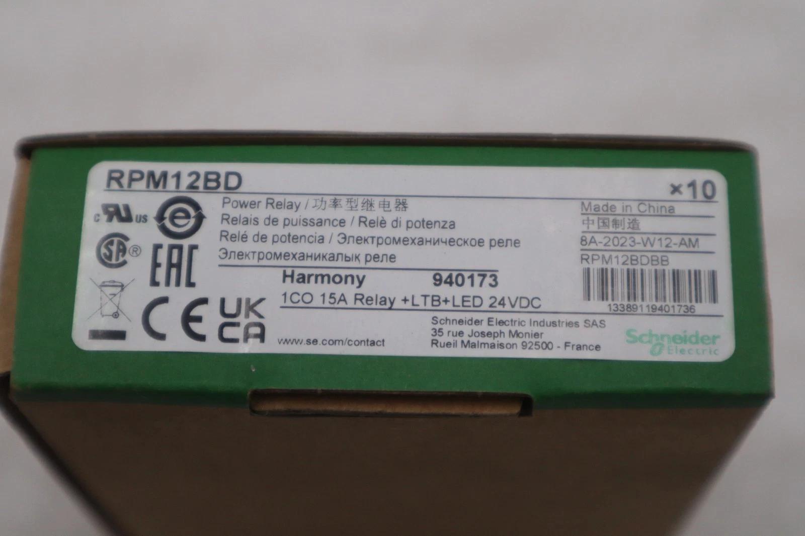 Schneider electric rpm12bd box of 10 units new stock gf-363a - Image 2