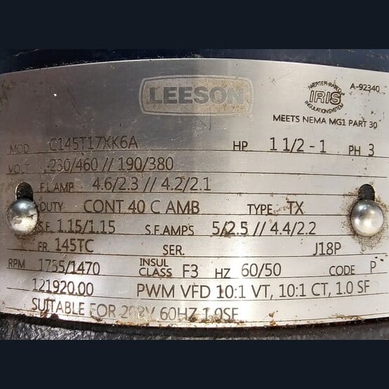 10" Wm. width Meyer & Sons #10X10-HDX, Rotary Airlock Valve, 15" flange-to-flange, 22 psi, 1.5 HP, 21 RPM - Image 7