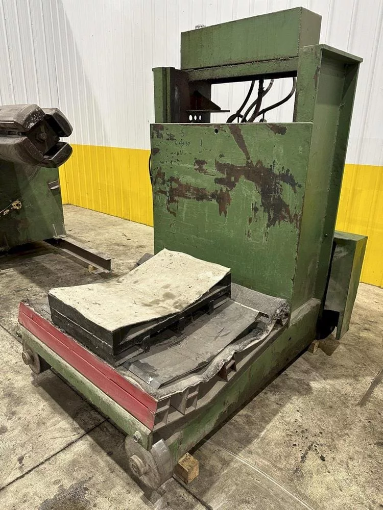 12,000 Lb. Rowe #12050-DSV, Uncoiler, 54" Width, 18"-22" ID, 60" outside dimensions, w/ Coil Car, 1965 - Image 6