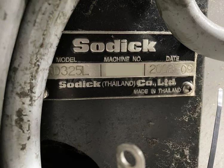 Sodick #AD325L, Wire Electrical Discharge Machine, 13.77" X, 9.84" Y, 8.66" Z, Sodick LN1W Control, 2008 - Image 6