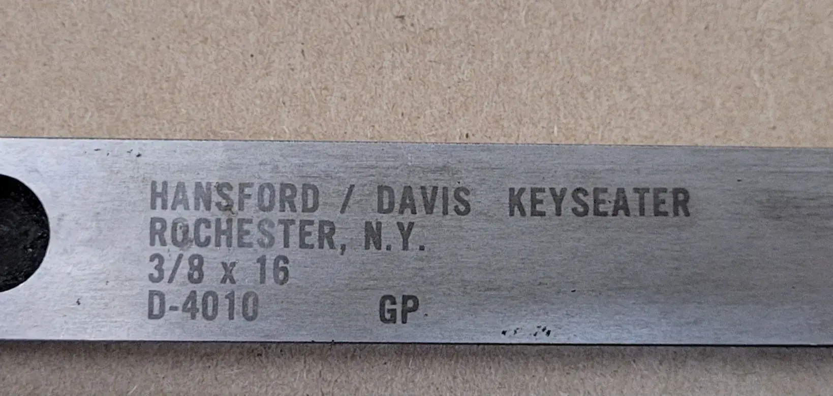 3/8" Hansford Davis #D-4010, Keyseater Broach, 7/8" Height, 1/2" Pitch, 16" Length - Image 3