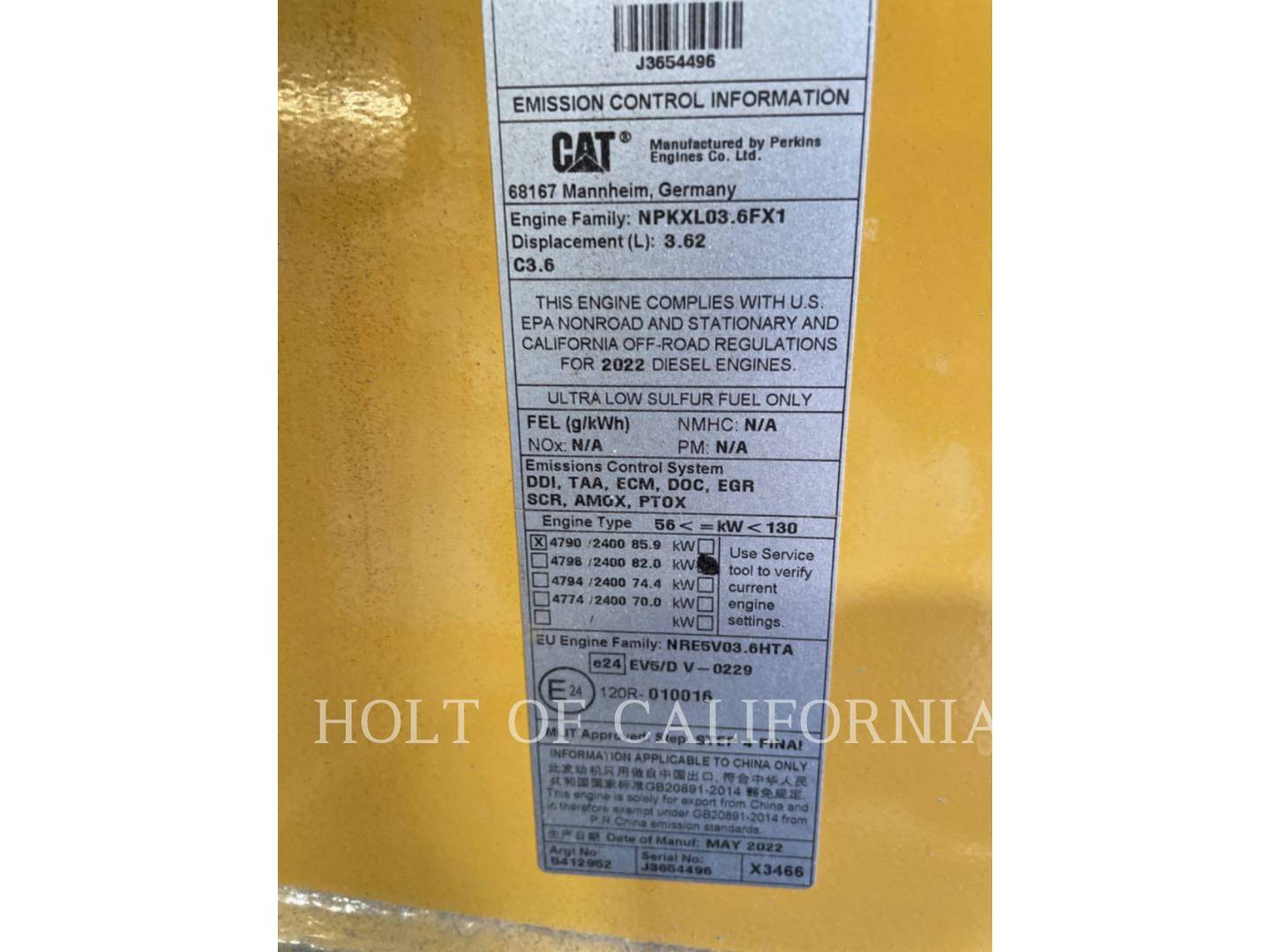 Cat 420, Backhoe Loader, 1454 hours, S/N: H8T02751, 2022 - Image 7